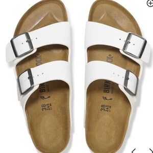 Birkenstock Arizona Birko Flor White Sandals